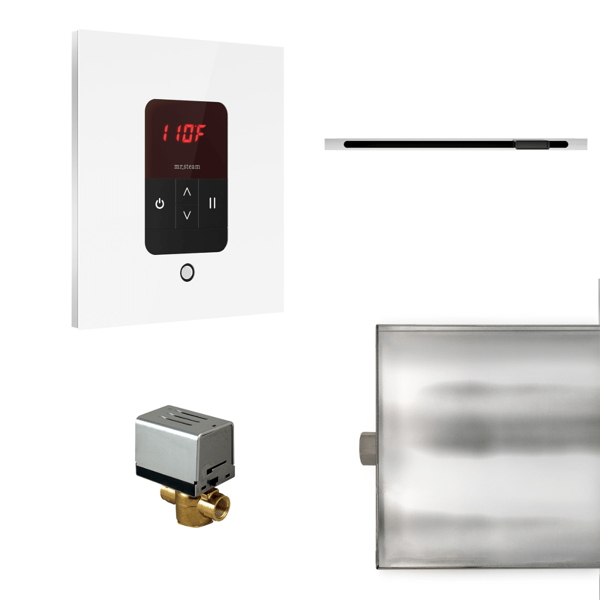 Mr. Steam Basic Butler® Linear Steam Shower Control Package with iTempo Control and Linear SteamHead in Square