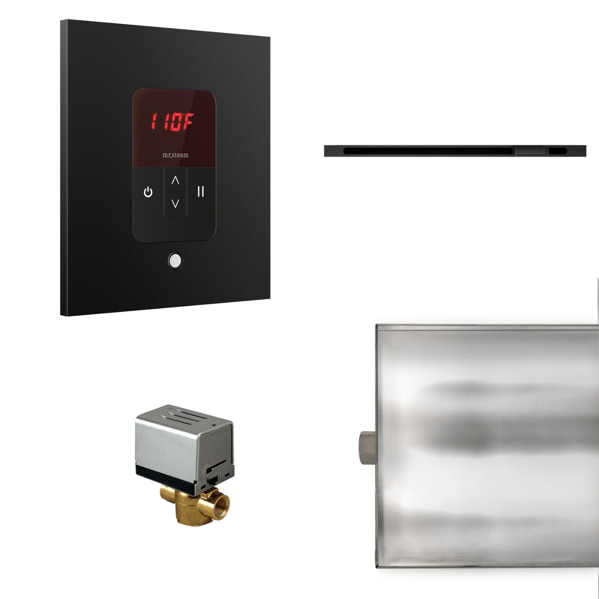 Mr. Steam Basic Butler® Linear Steam Shower Control Package with iTempo Control and Linear SteamHead in Square