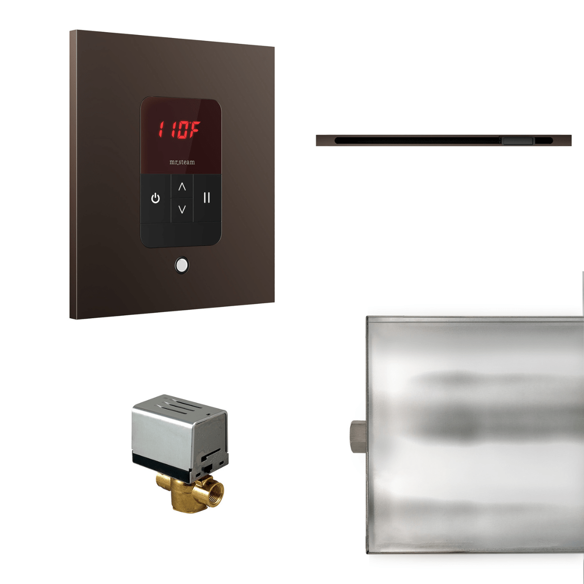 Mr. Steam Basic Butler® Linear Steam Shower Control Package with iTempo Control and Linear SteamHead in Square