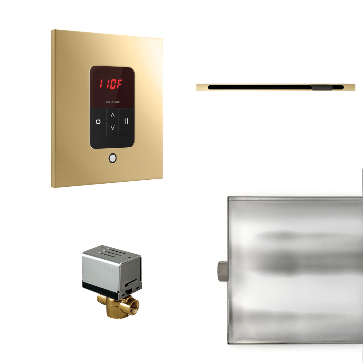 Mr. Steam Basic Butler® Linear Steam Shower Control Package with iTempo Control and Linear SteamHead in Square