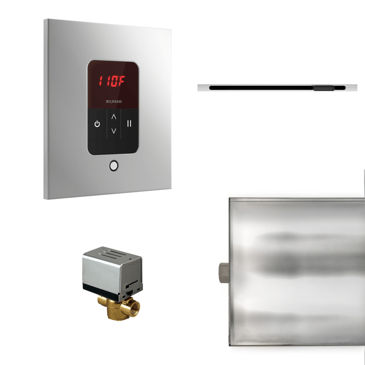 Mr. Steam Basic Butler® Linear Steam Shower Control Package with iTempo Control and Linear SteamHead in Square