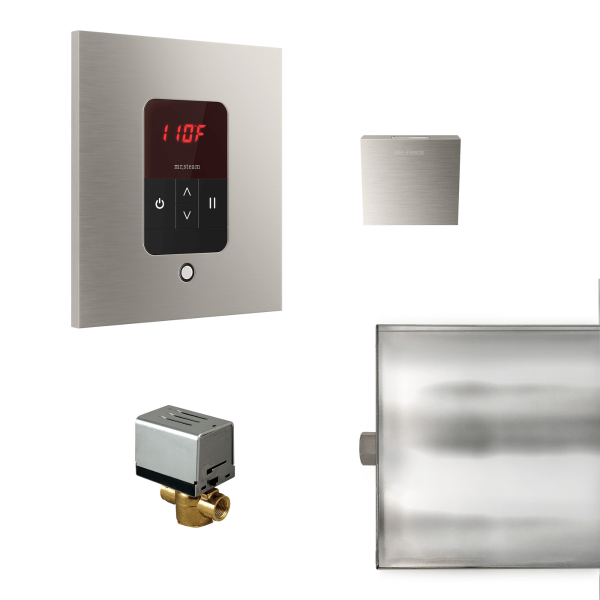 Mr. Steam Basic Butler® Steam Shower Control Package with iTempo Control and Aroma Designer SteamHead in Square