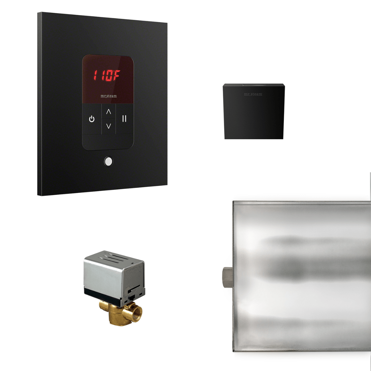 Mr. Steam Basic Butler® Steam Shower Control Package with iTempo Control and Aroma Designer SteamHead in Square