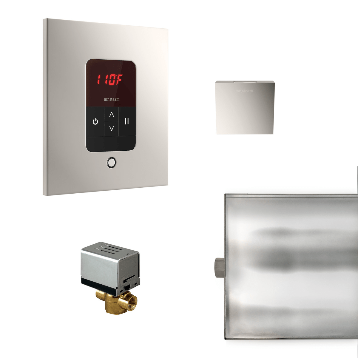 Mr. Steam Basic Butler® Steam Shower Control Package with iTempo Control and Aroma Designer SteamHead in Square