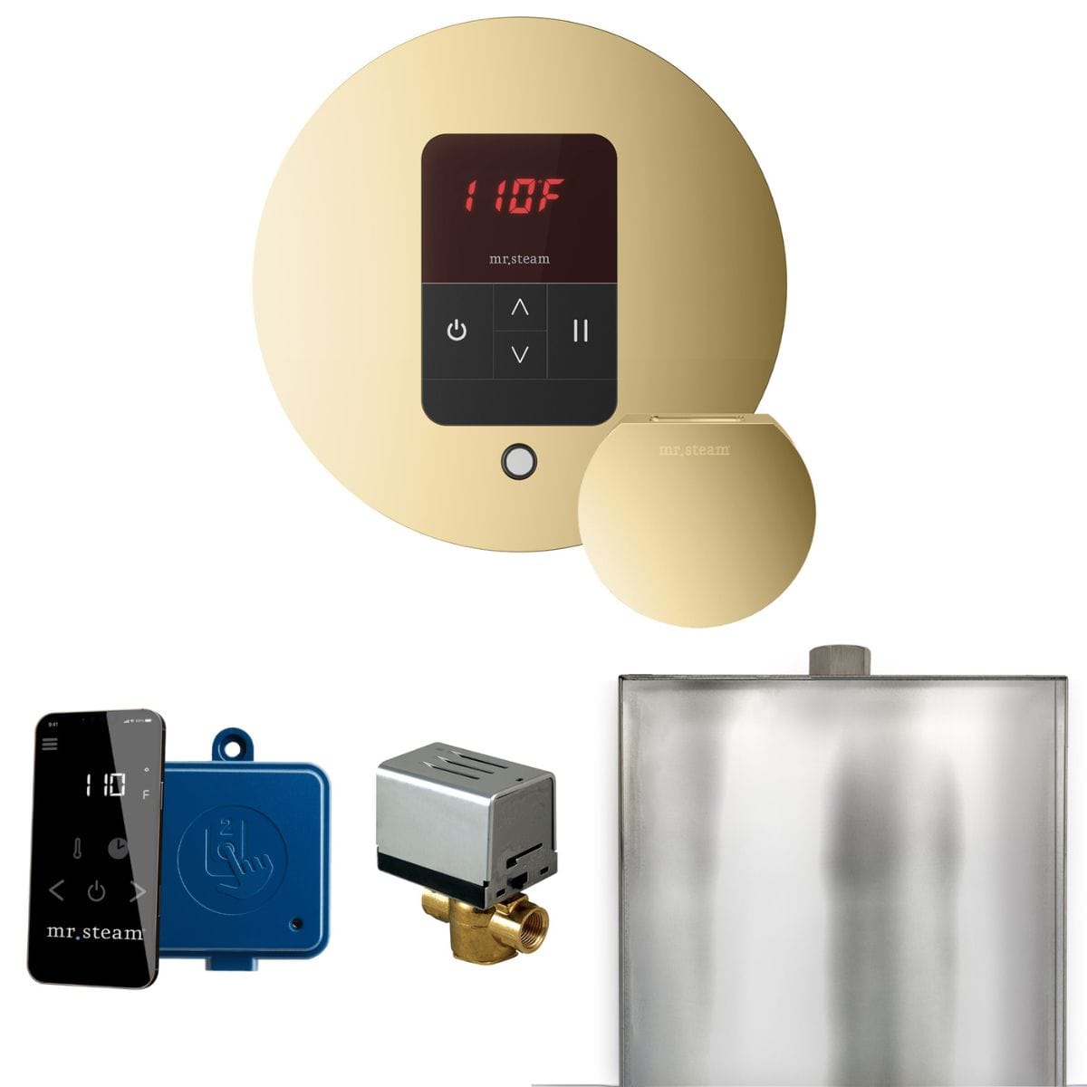 Use your smartphone or mobile device to control your steam shower