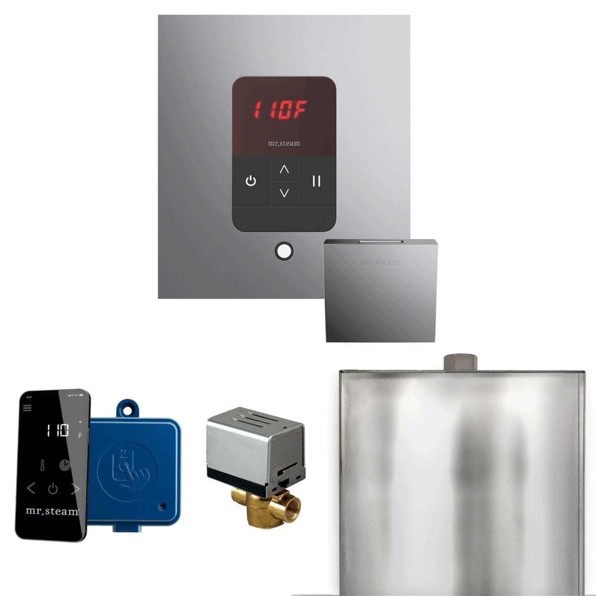 Use your smartphone or mobile device to control your steam shower