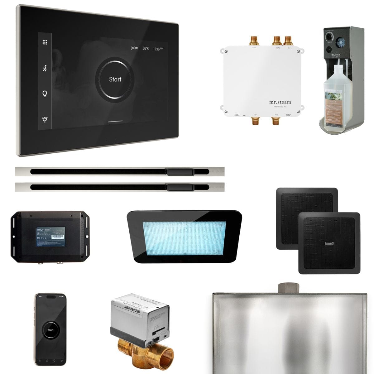 With AromaGlass Steam Head, AutoFlush system, Condensation Pan