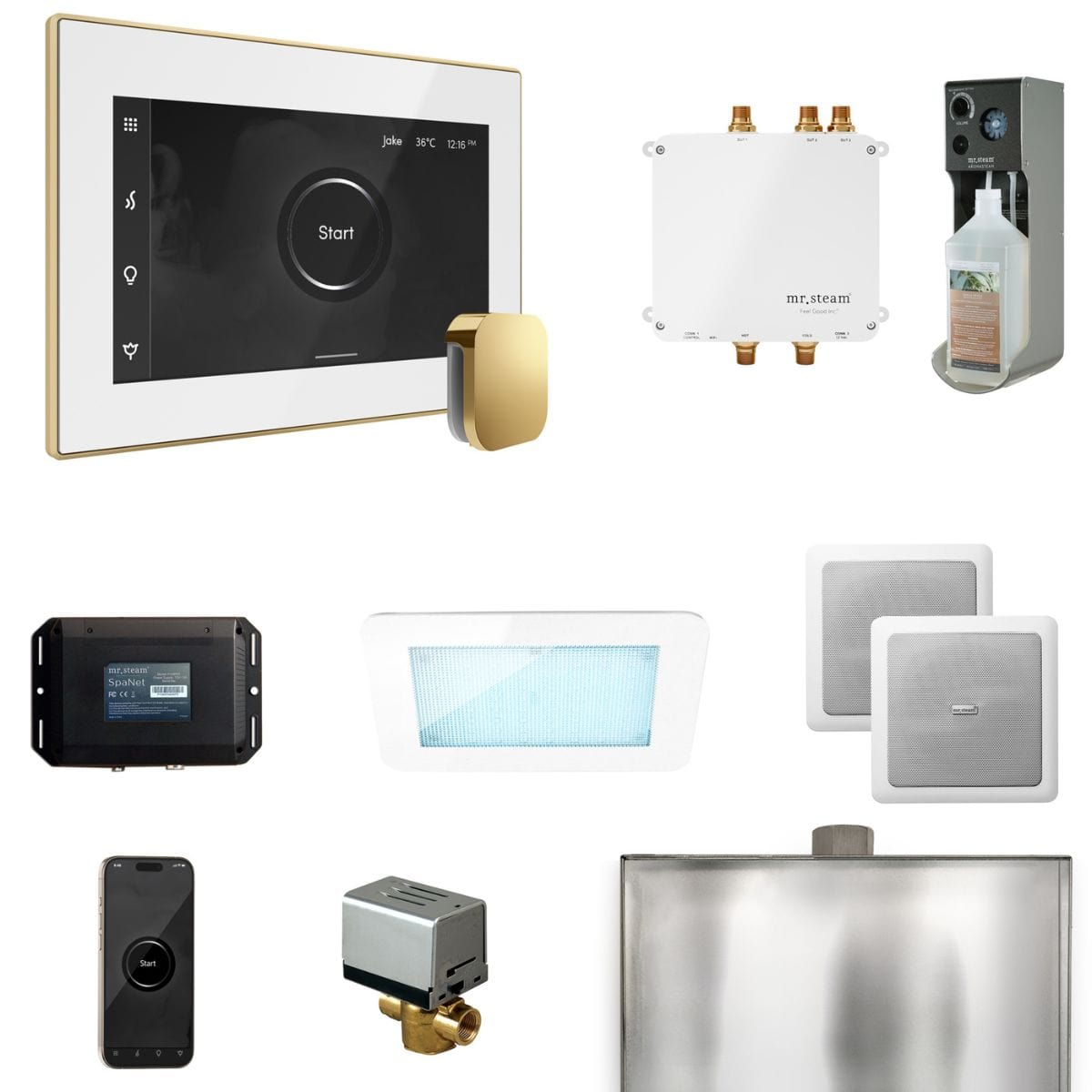 The new MrSteam Bliss Package introduces the SpaH2O digital shower valve system