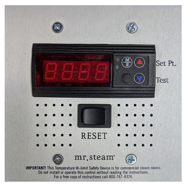 Emergency stop switch to electronically shut down the steam generator