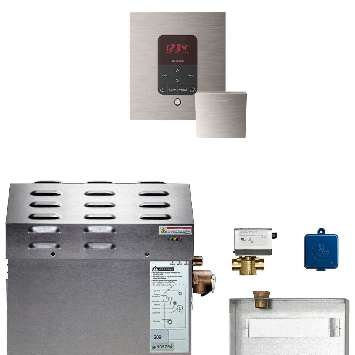 Mr. Steam MS Butler 9 kW Steam Shower Generator Package with iTempoPlus Control in Square