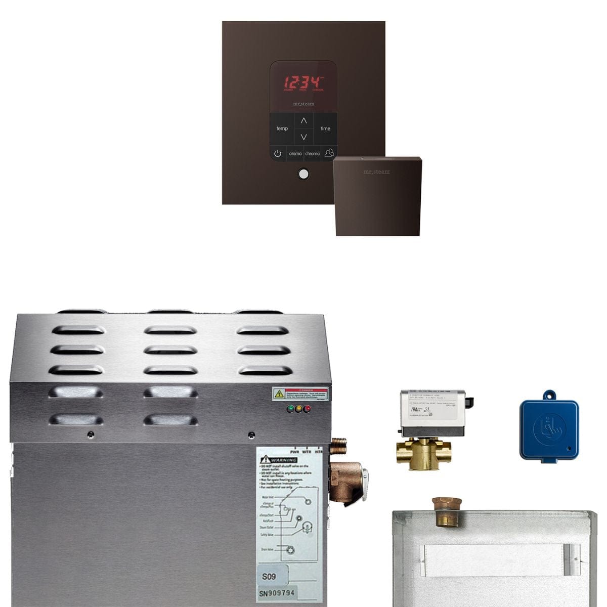 Mr. Steam MS Butler 9 kW Steam Shower Generator Package with iTempoPlus Control in Square