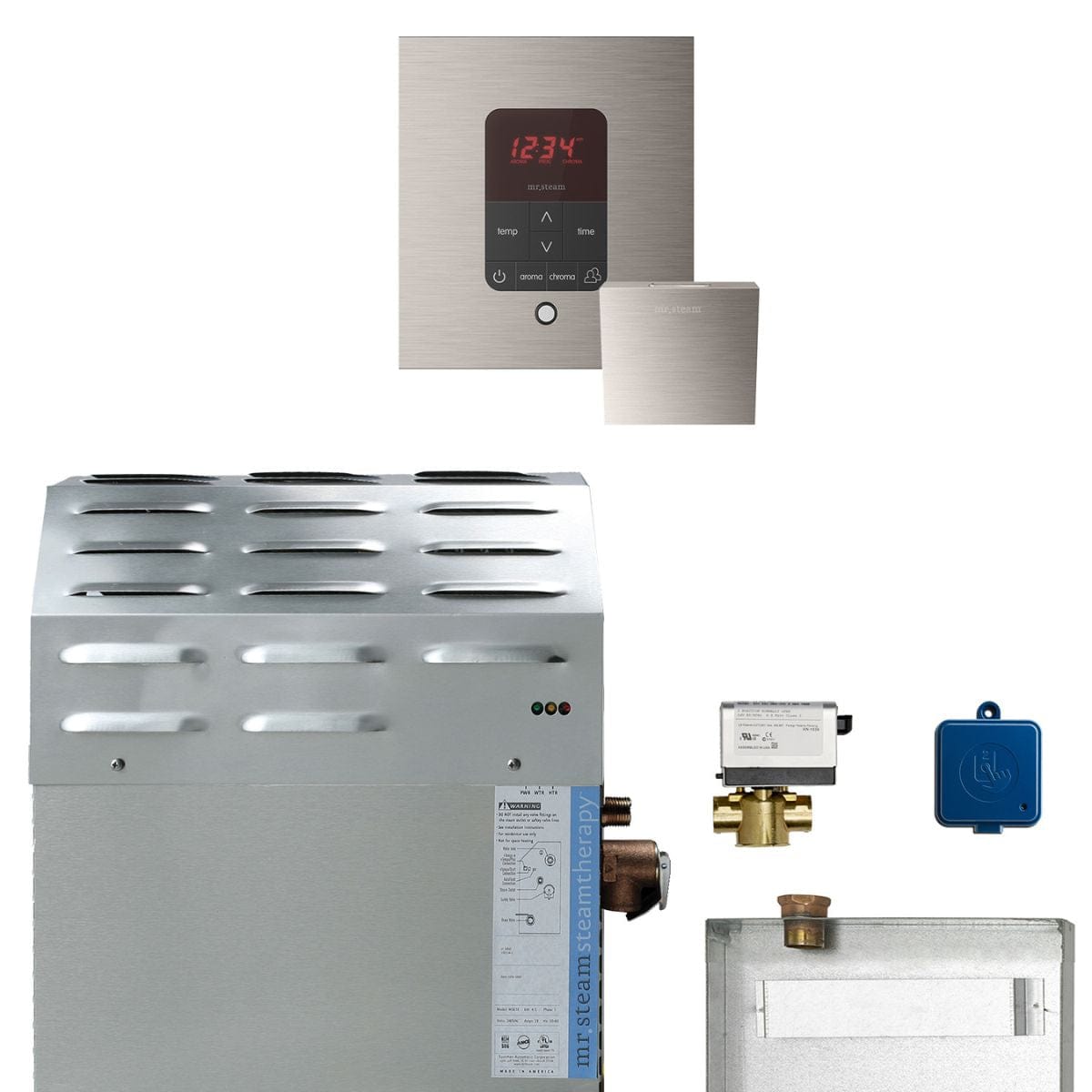 Mr. Steam Super Butler 12 kW Steam Shower Generator Package with iTempoPlus Control in Square