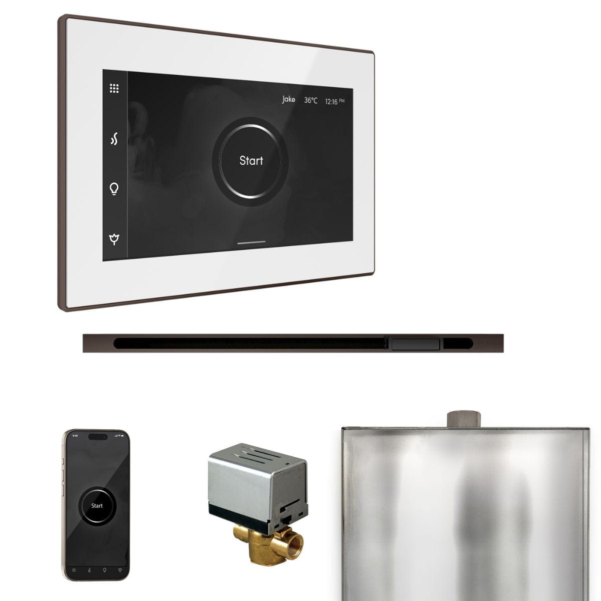 Personalize your temperature, settings, and steam therapies 
