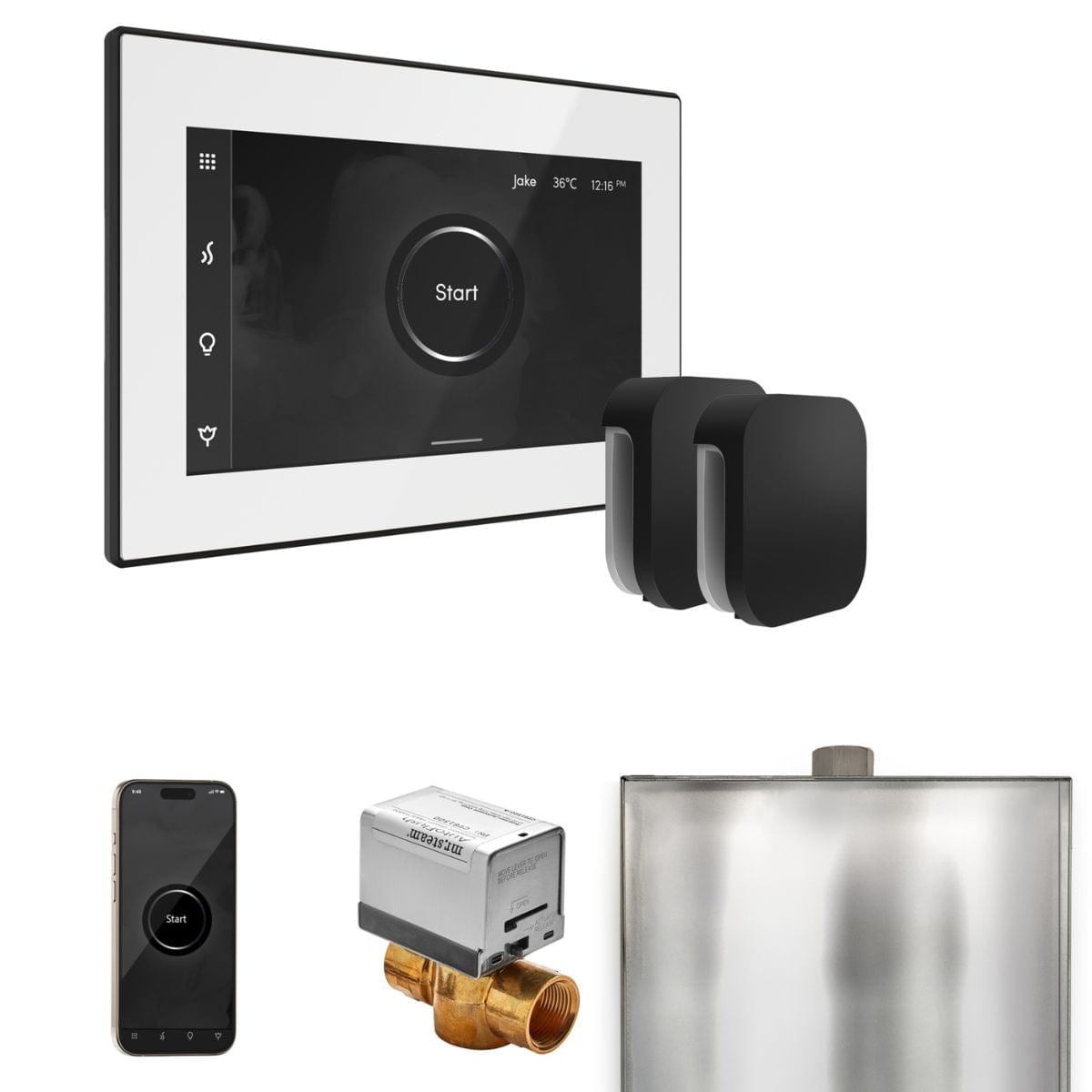 Take total control over every detail of your steam shower 