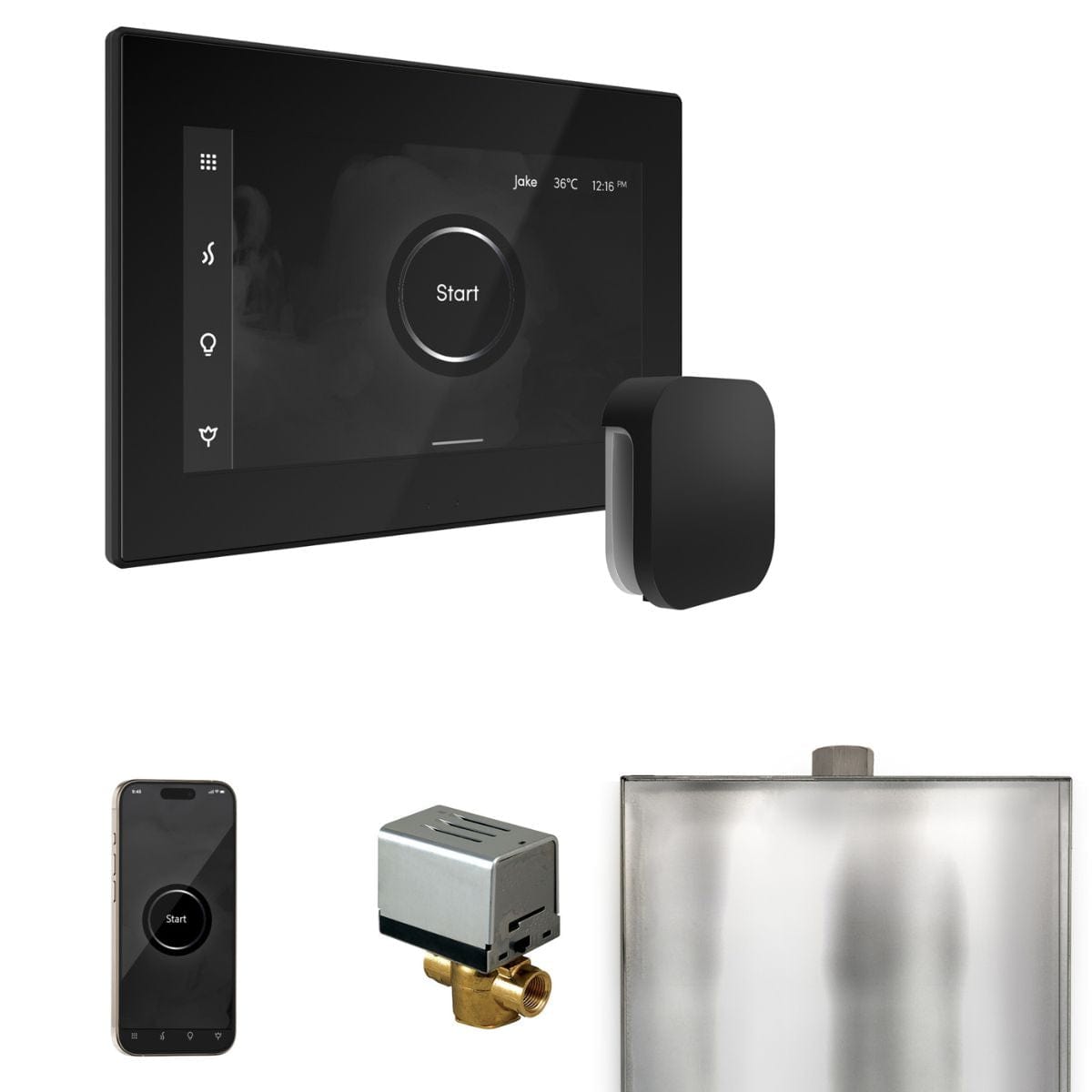 Personalize your temperature, settings, and steam therapies at the touch of a finger