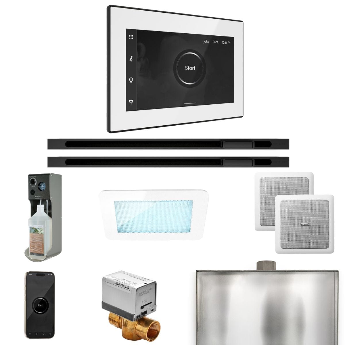 Featuring the intuitive iSteamX control, ChromaSteamX, AromaSteam, and Music Therapy systems