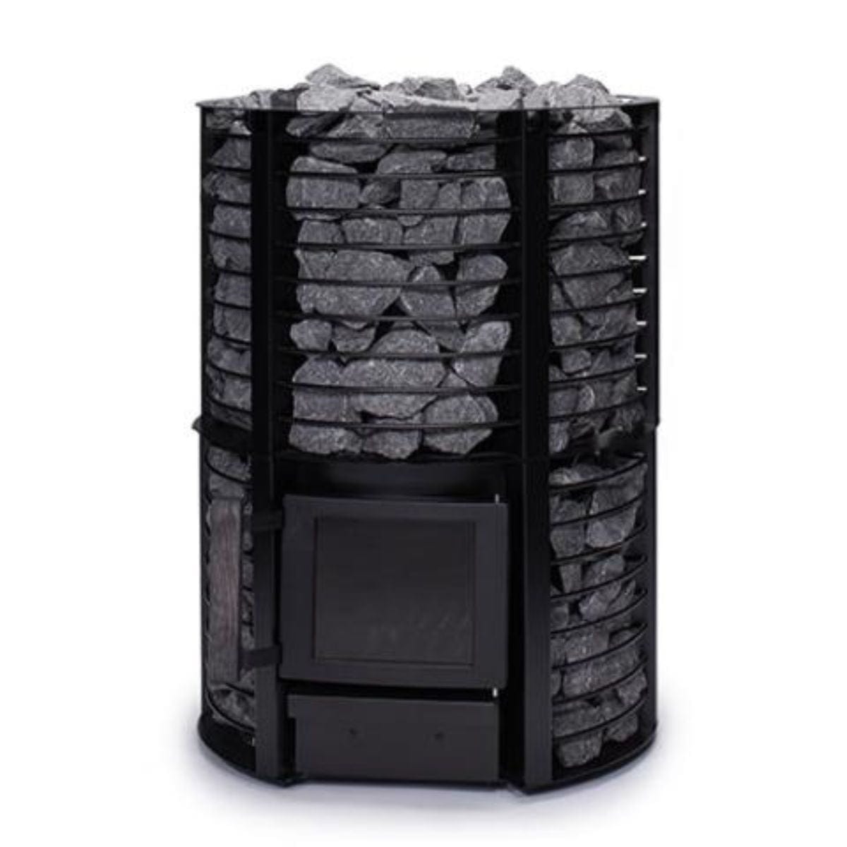It features a glass door with a cast-iron frame, paired with adjustable legs and a comfortable wooden handle.&nbsp;