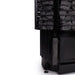 It features a glass door with a cast-iron frame, paired with adjustable legs and a comfortable wooden handle.&nbsp;