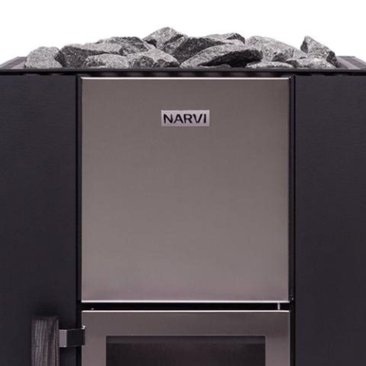 The stylish and durable Narvi Kuru Sauna Stove creates an authentic sauna feeling 