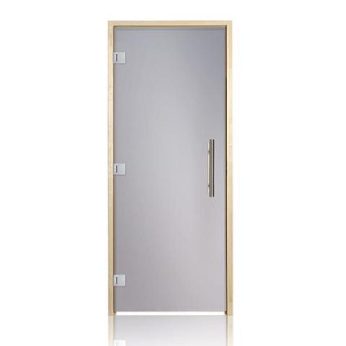 Stylish vertical door pulls match your choice of wood and feature Stainless Steel outer handles