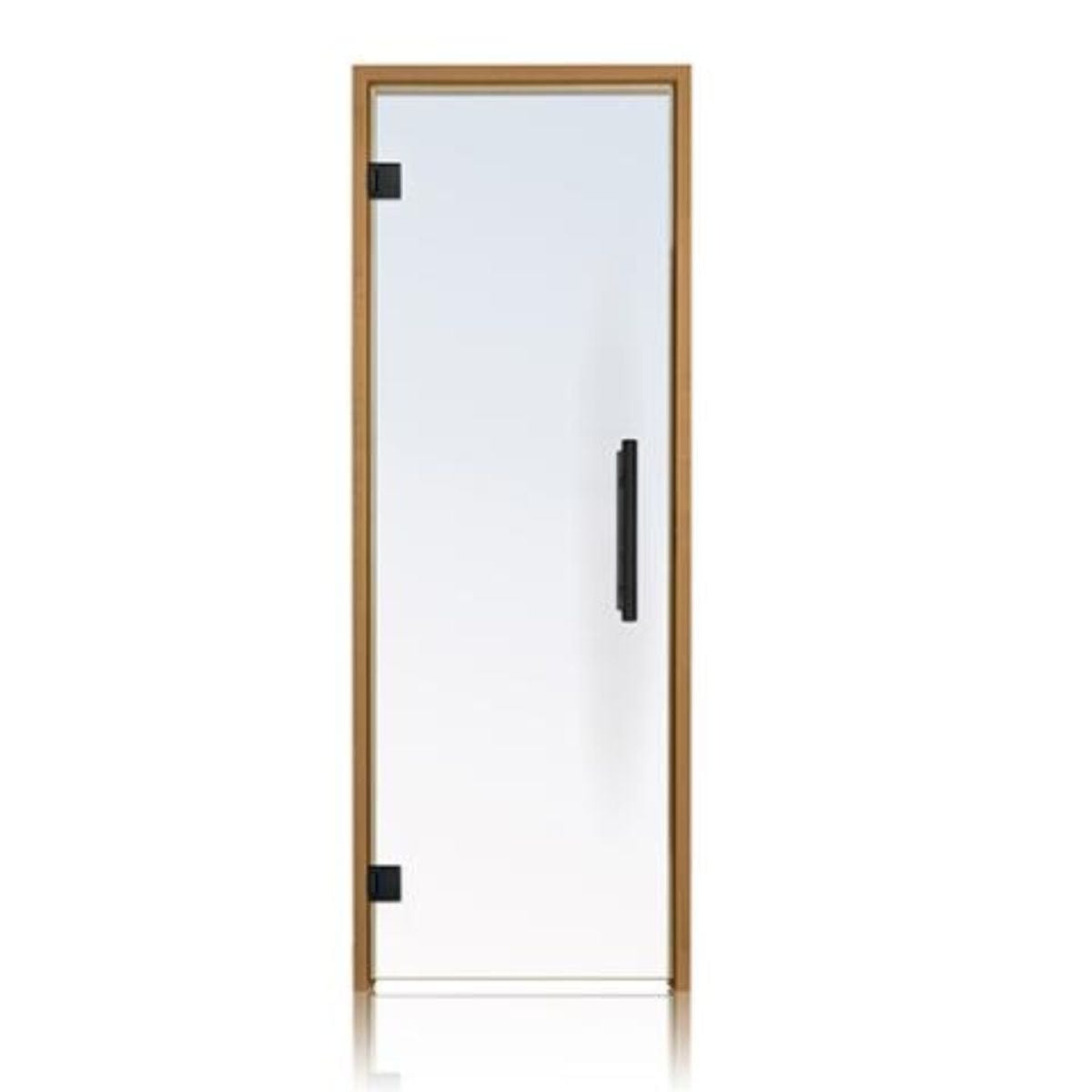 Stylish vertical door pulls match your choice of wood and feature Stainless Steel outer handles