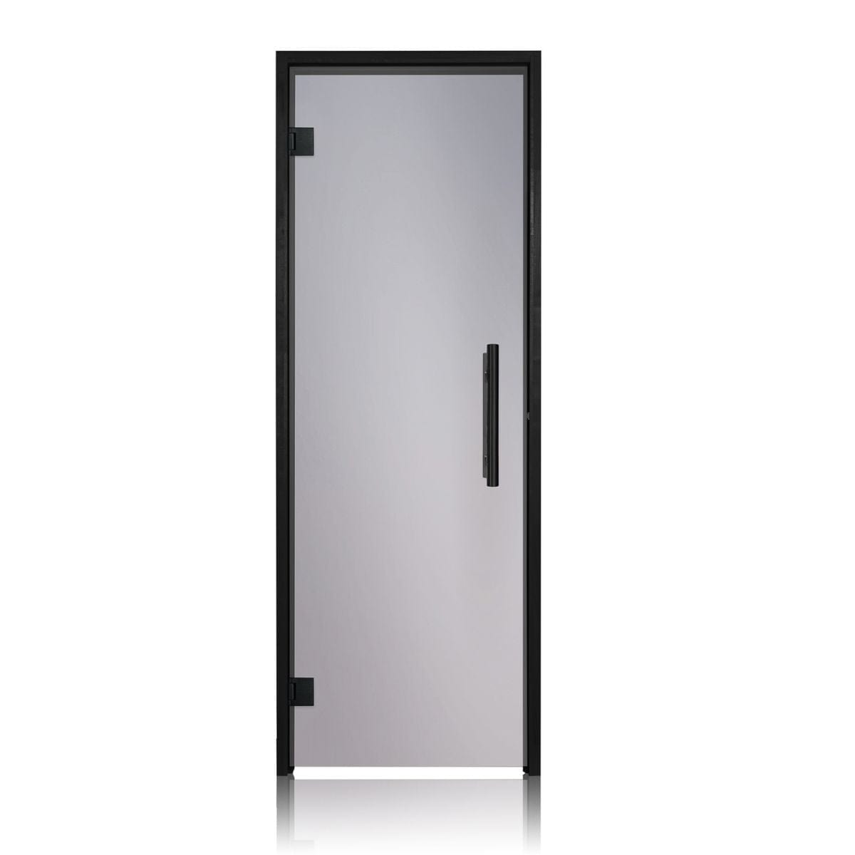 Stylish vertical door pulls match your choice of wood