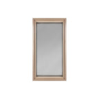 Framed dual pane sauna windows are hand-built