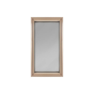 Framed dual pane sauna windows are hand-built