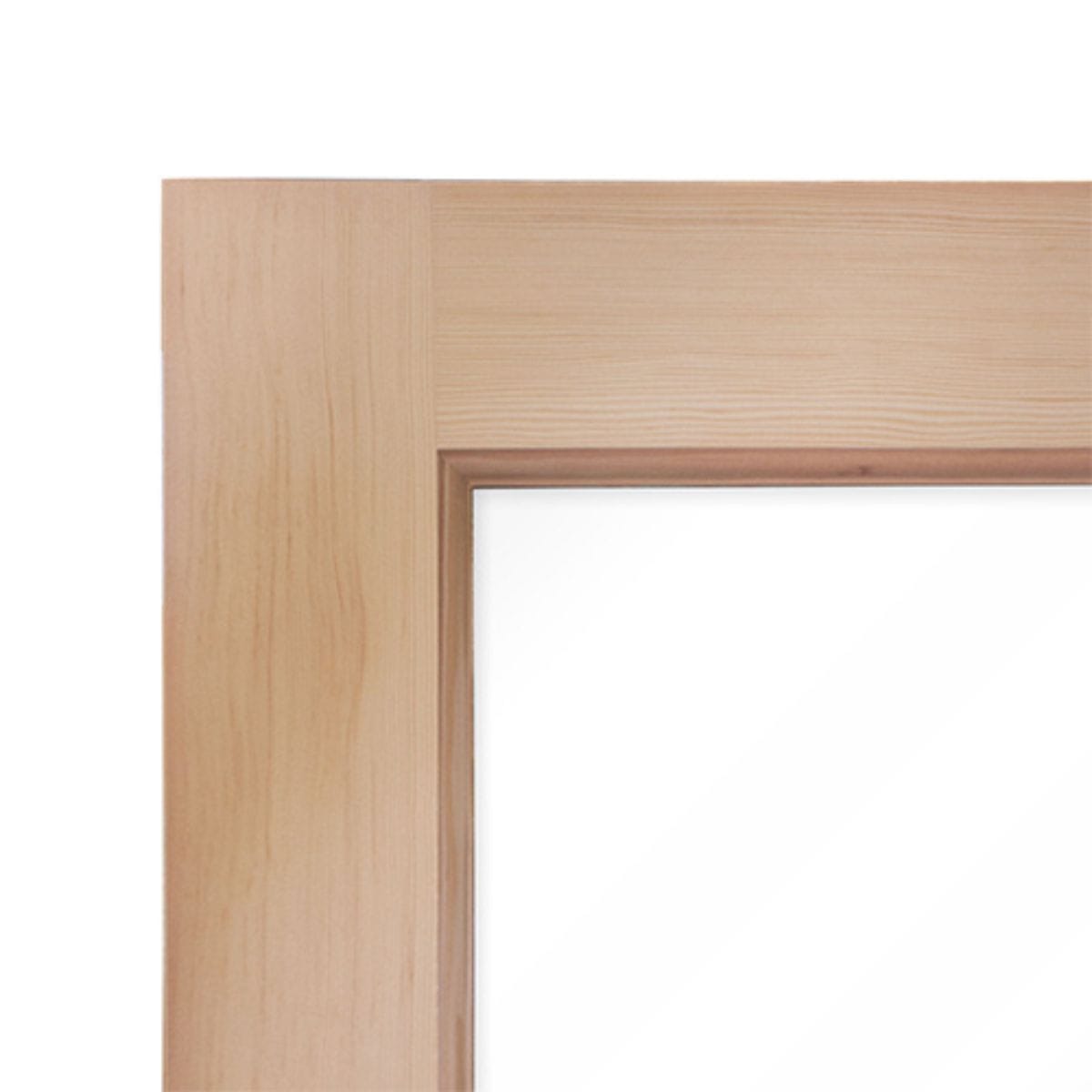 Wooden frame with a white background