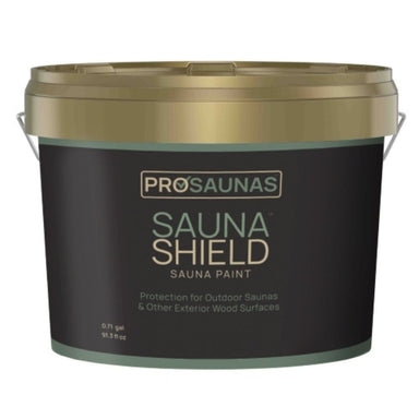 The SaunaShield Sauna Paint from PROSAUNAS will beautify your sauna while creating a protective barrier for its exterior wood surfaces