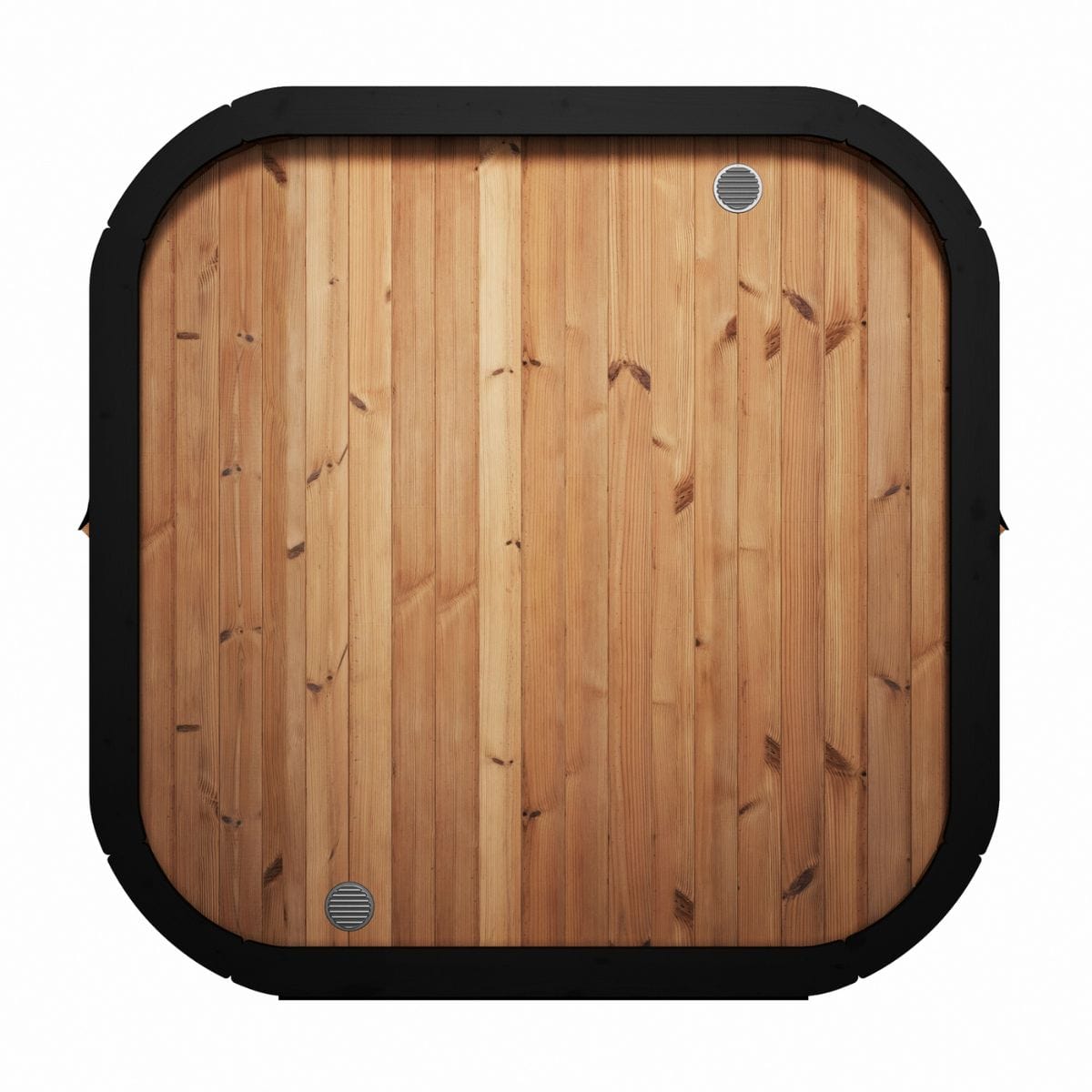 The wide back-view of SaunaLife Cube-Series Model CL7G Outdoor Sauna