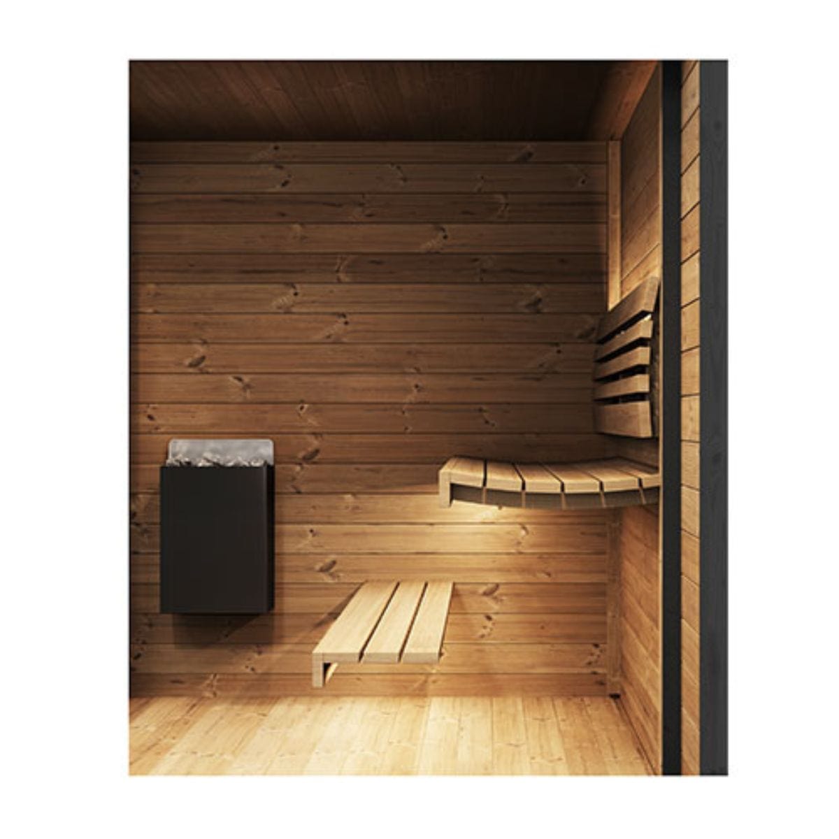 The 2-tiered benching is satin-smooth, knot-free, and follows the contour of your body for maximum comfort