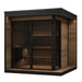 Its contemporary linear design is accentuated by contrasting exterior finishes and an integrated wrap-around eaves