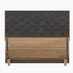 Here's a side view of SaunaLife E8G Barrel Sauna