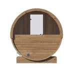 SaunaLife E8W Barrel Sauna's view from the back