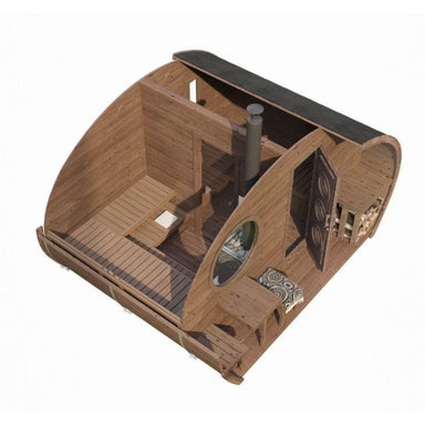 The aerial view of SaunaLife Model G11 Outdoor Home Sauna