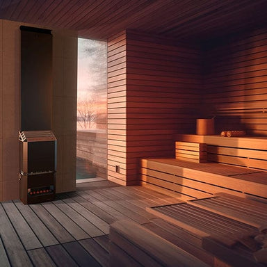 Black Saunum Heater In Cider Sauna