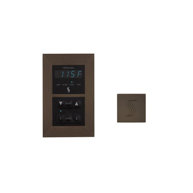 Compatible with ThermaSol Pro and AF Series steam generators, the ThermaSol Signature Series control kit enables users to easily adjust settings for time, temperature, on/off and pause modes, lighting, and music while in the steam shower.