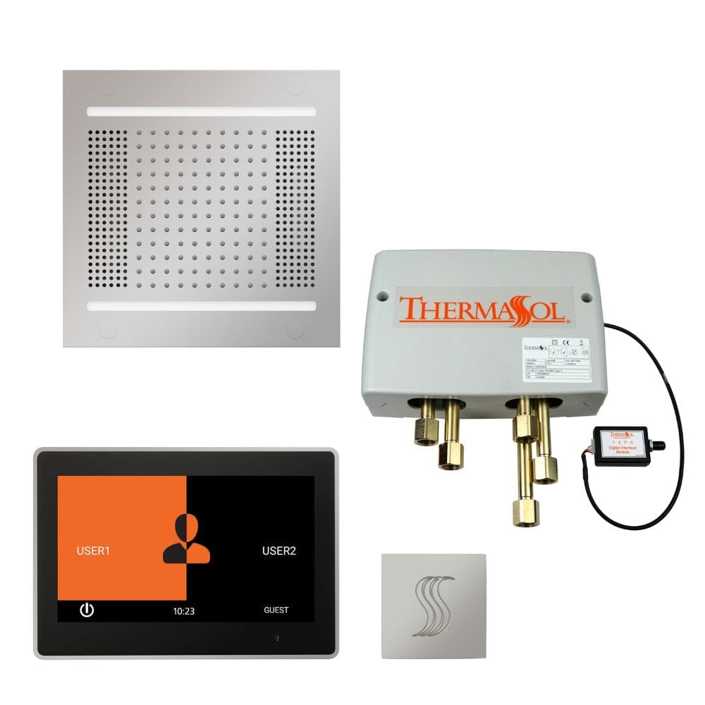 ThermaSol integrates technology into water, steam, lighting, and music to give you a true multi-sensory luxury shower experience. 