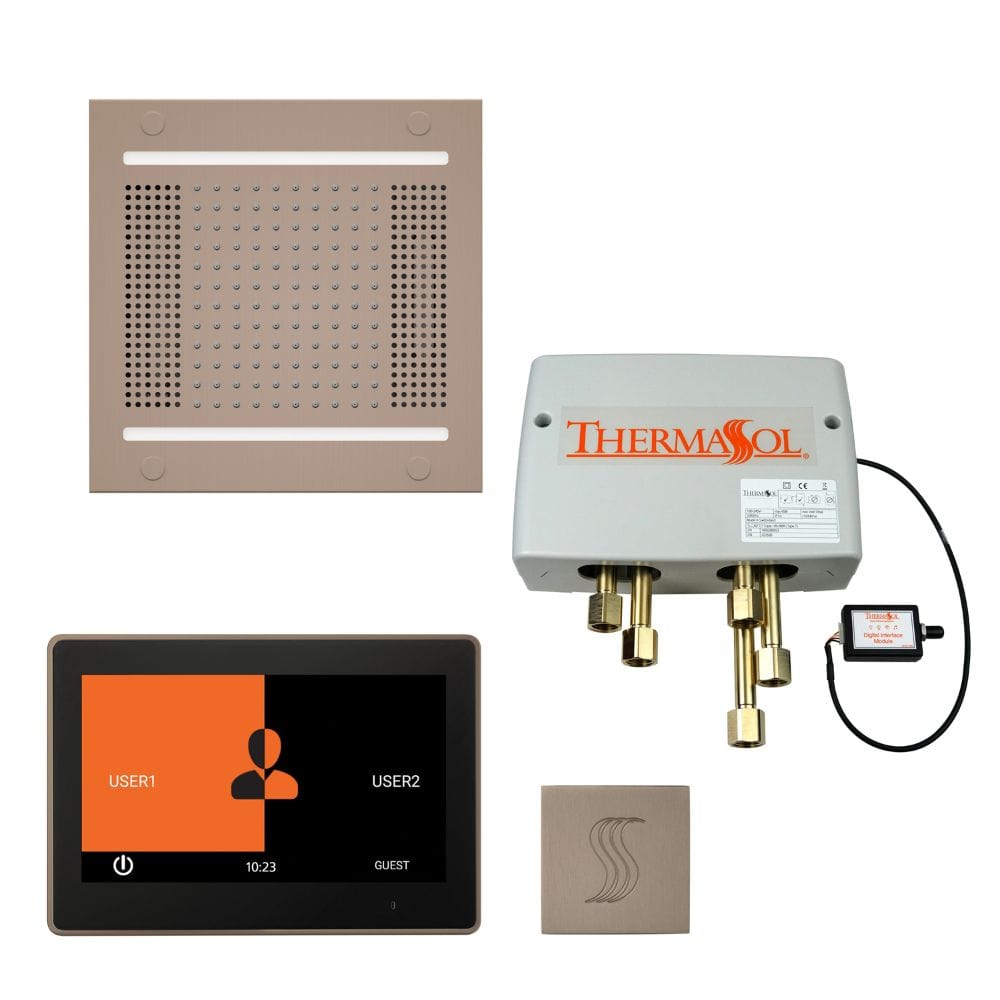 ThermaSol integrates technology into water, steam, lighting, and music to give you a true multi-sensory luxury shower experience. 