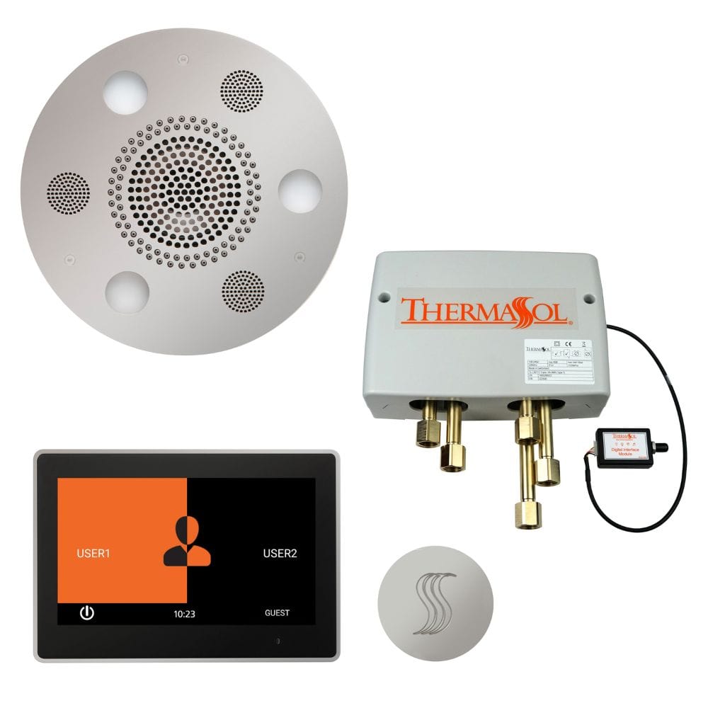 ThermaSol integrates technology into water, steam, lighting, and music to give you a true multi-sensory luxury shower experience.