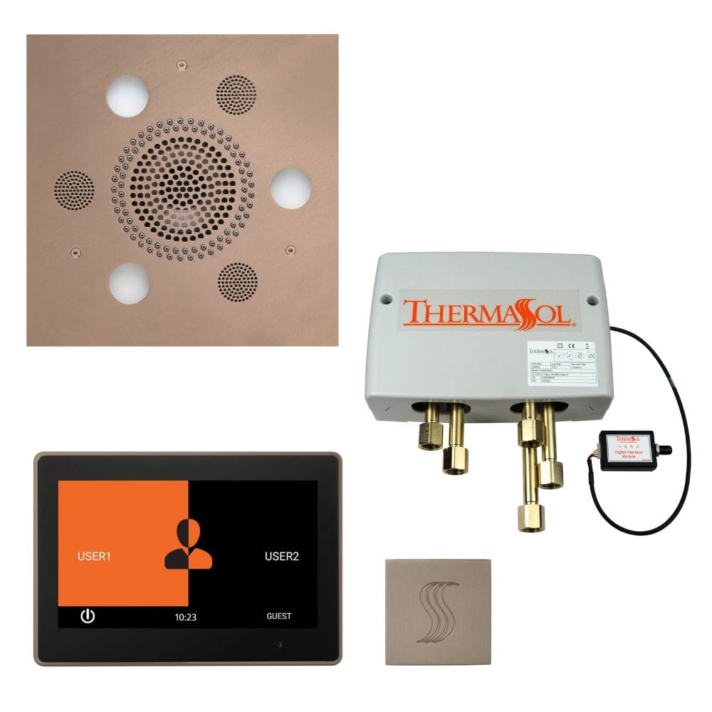 ThermaSol integrates technology into water, steam, lighting, and music to give you a true multi-sensory luxury shower experience. 