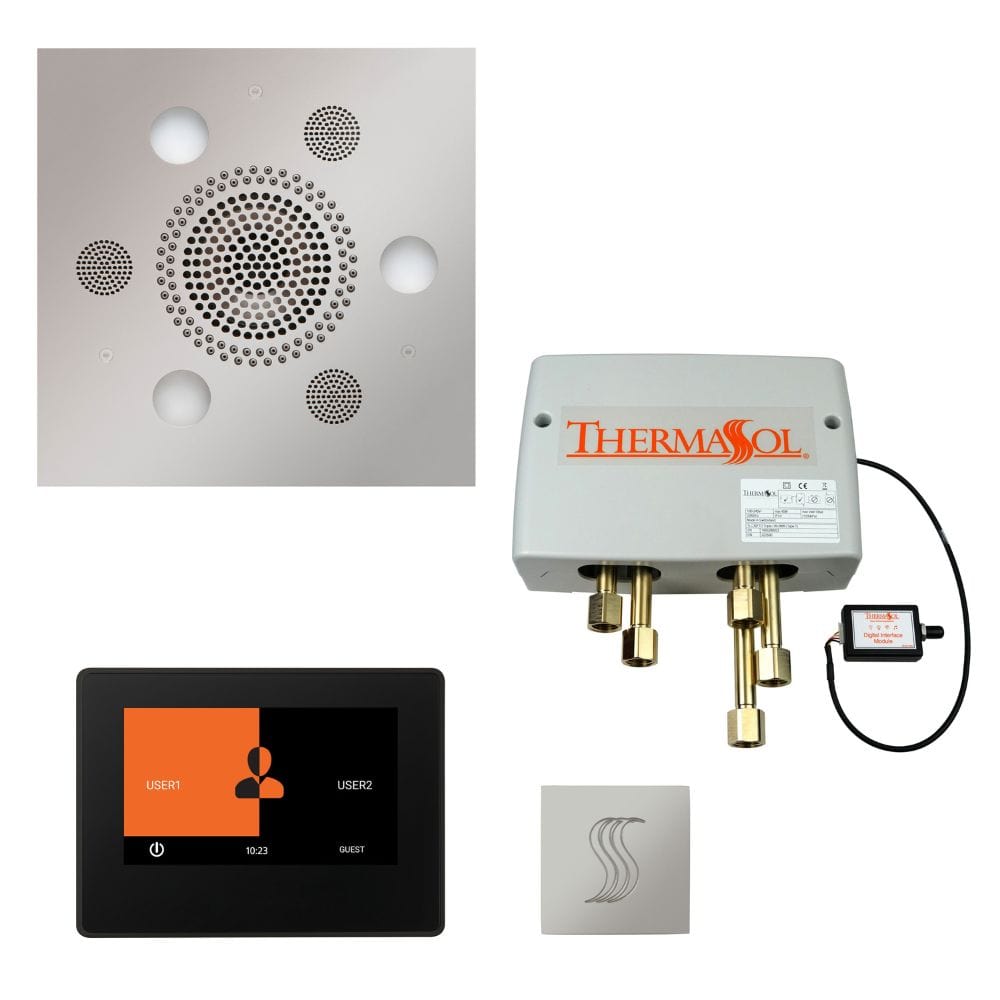 ThermaSol integrates technology into water, steam, lighting, and music to give you a true multi-sensory luxury shower experience. 