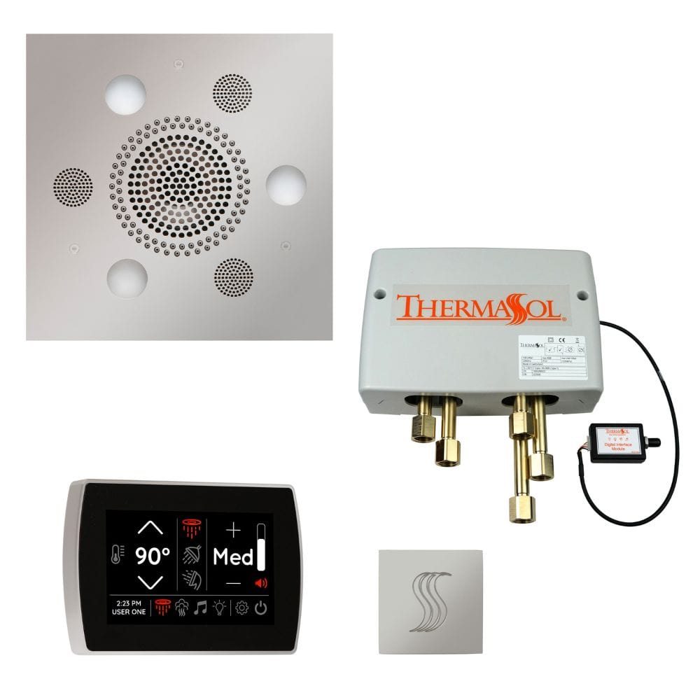 ThermaSol integrates technology into water, steam, lighting, and music to give you a true multi-sensory luxury shower experience. 