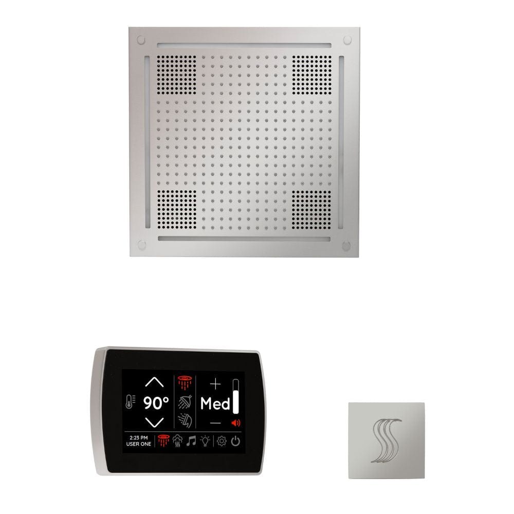 The ThermaSol Hydrovive Wellness Steam Package with SignaTouch Square allows for a comprehensive steam experience at your fingertips.