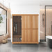 Finnmark 4-Person Infrared Sauna lifestyle view inside bathroom