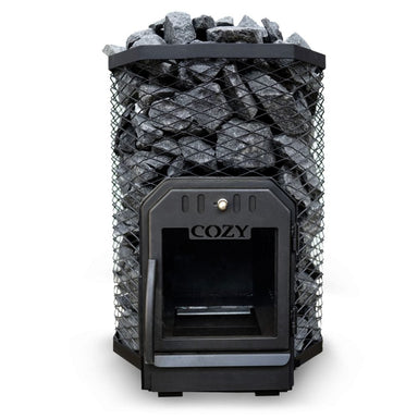 A unique wood-burning sauna stove made in Estonia for smaller saunas.